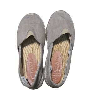 Viscata Barcelona Tan Platform Espadrilles Womens Slip On Flat Shoes Spain 36